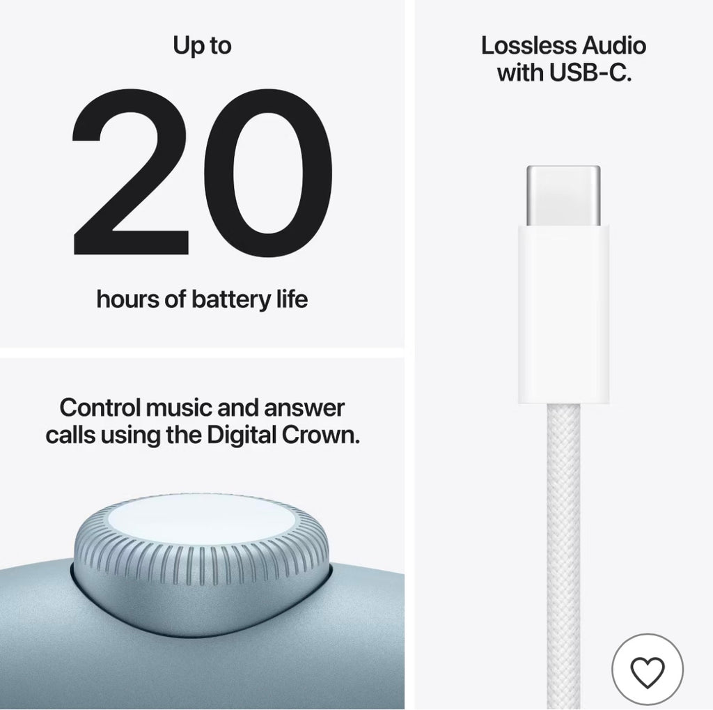 Apple AirPods Max – Wireless Over-Ear Headphones with Active Noise Cancellation